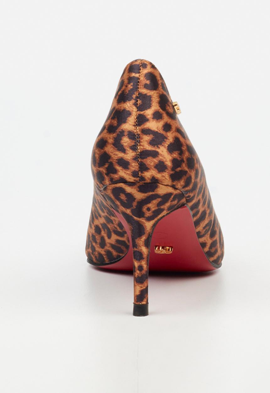 Miss Black - Nola 6 scallow low heel - leopard