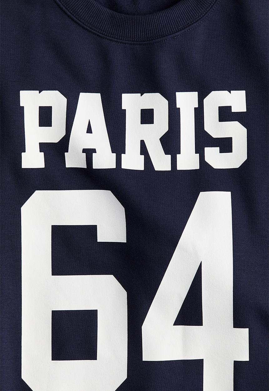 H&M - Text-motif sweatshirt - navy blue paris