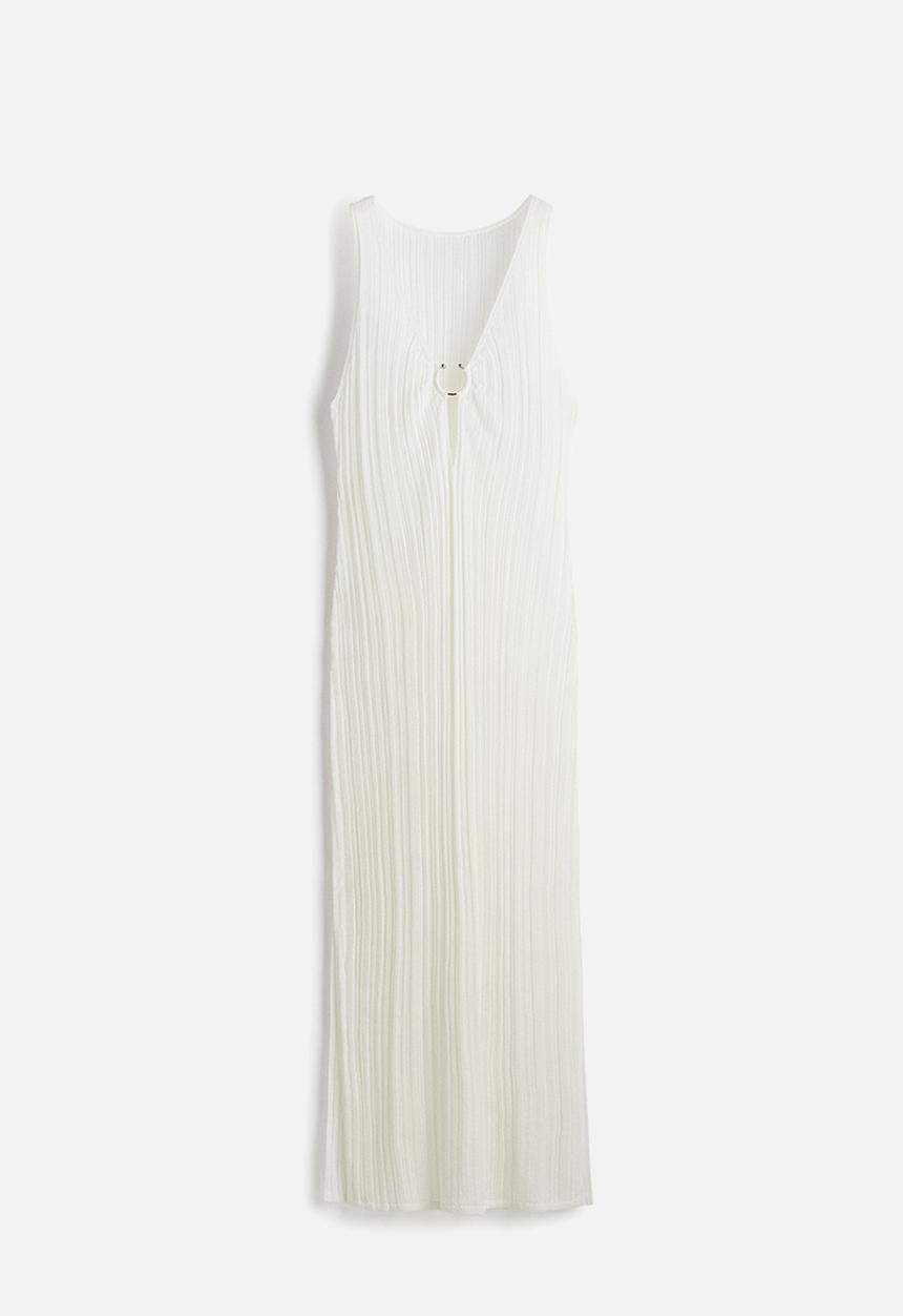 H&M - Rib-knit beach dress - white