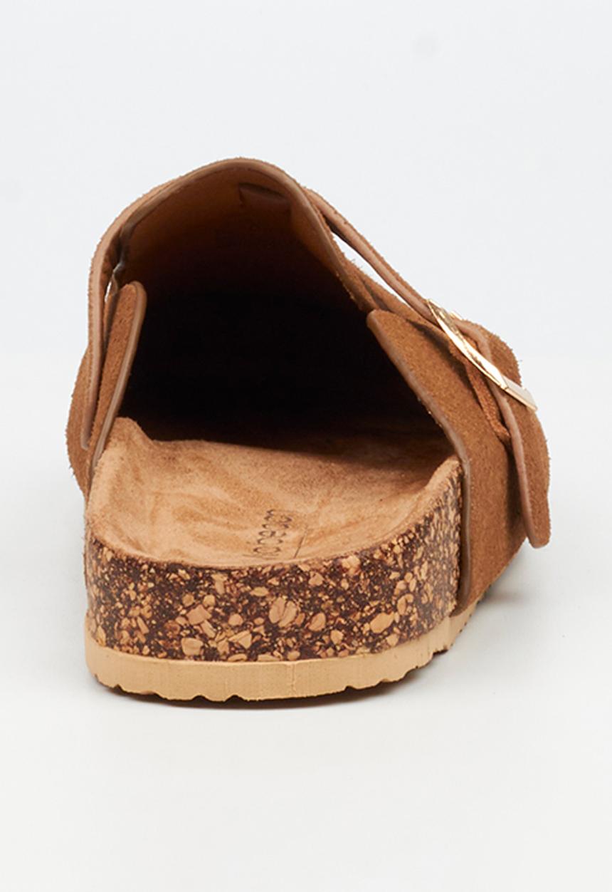Viabeach - Qork 12 cork buckle slipper - brown