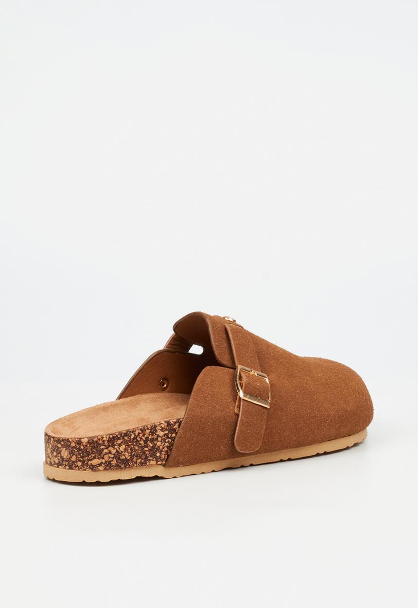 Viabeach - Qork 12 cork buckle slipper - brown
