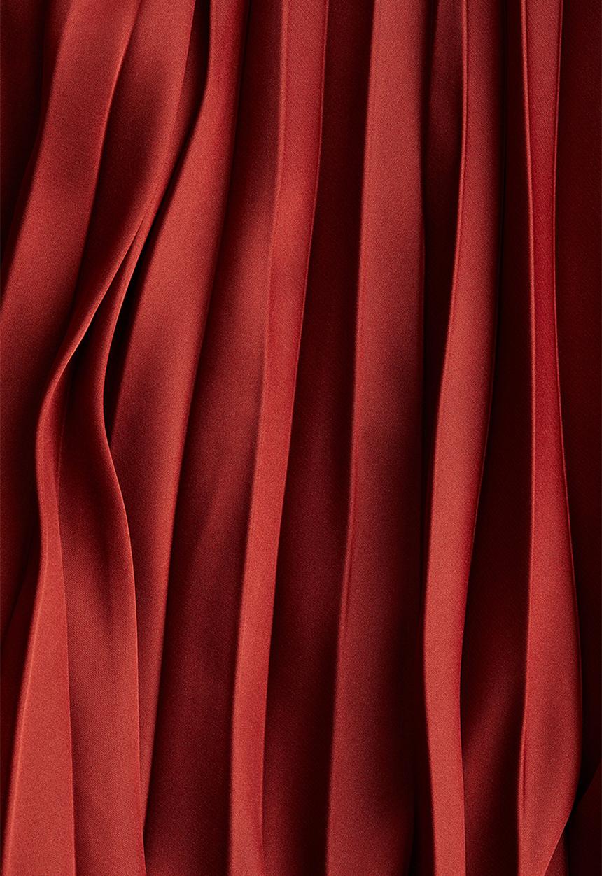 H&M - Pleated skirt - rust red