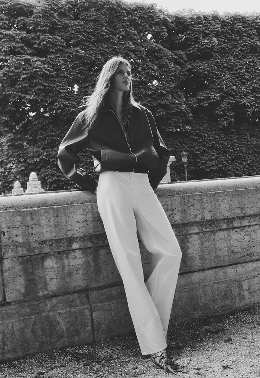 H&M - Straight high jeans - white