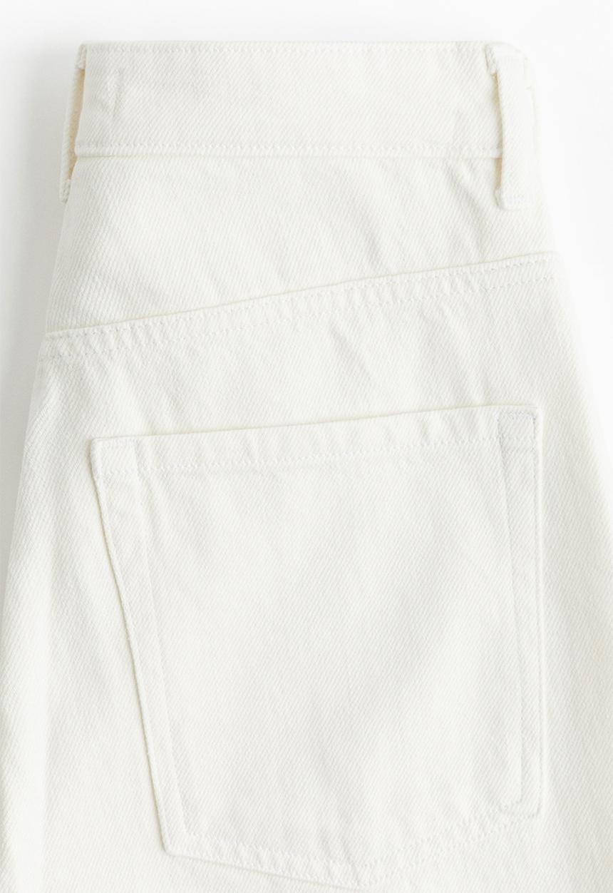 H&M - Straight high jeans - white