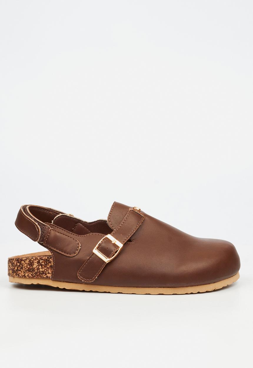 Viabeach - Qork 14 cork back strap slipper - chocolate