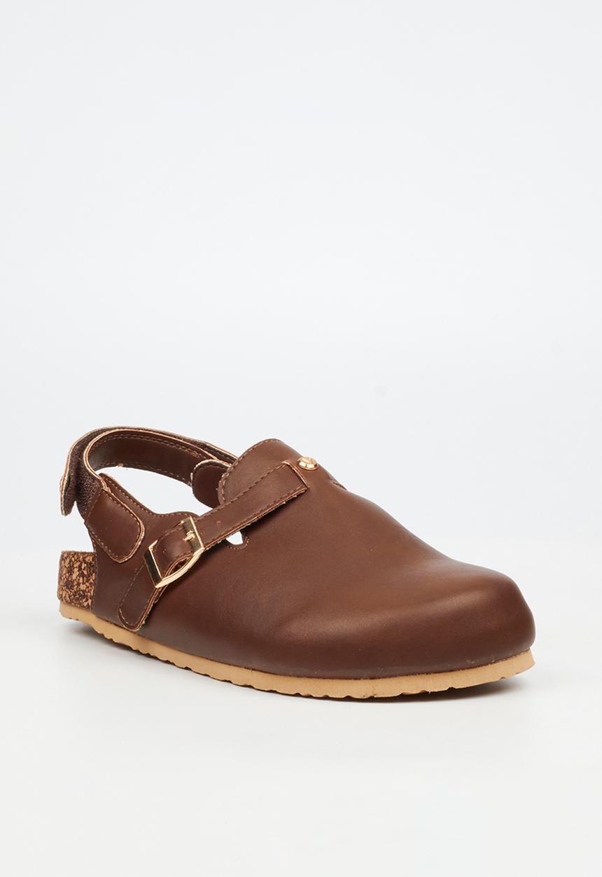 Viabeach - Qork 14 cork back strap slipper - chocolate