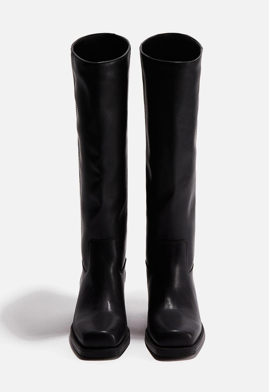 H&M - Knee-high biker boots - black