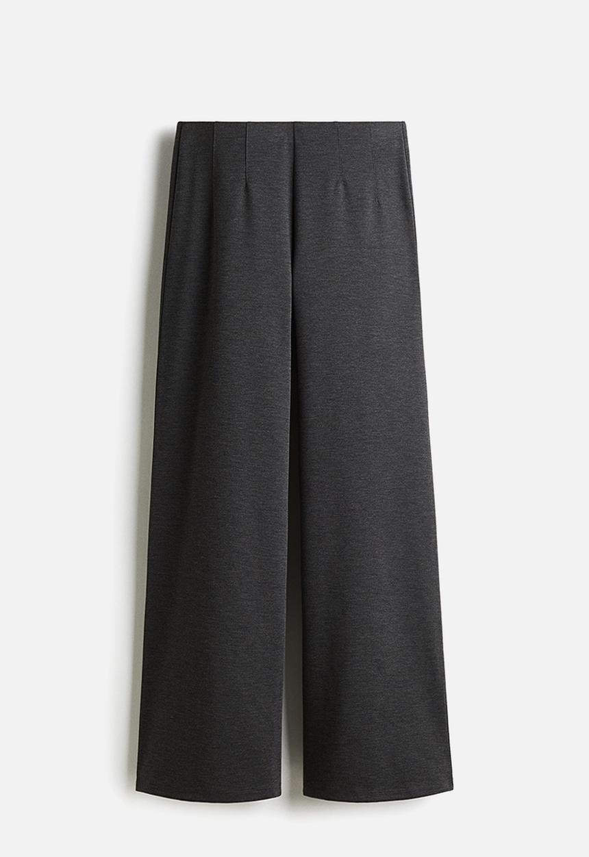 H&M - Straight trousers -  dark grey marl