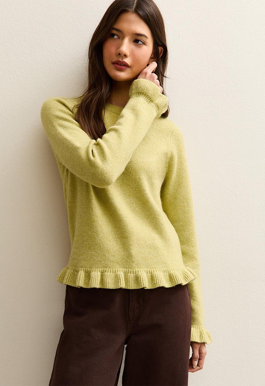 New Look - Ruffle jumper - bright green