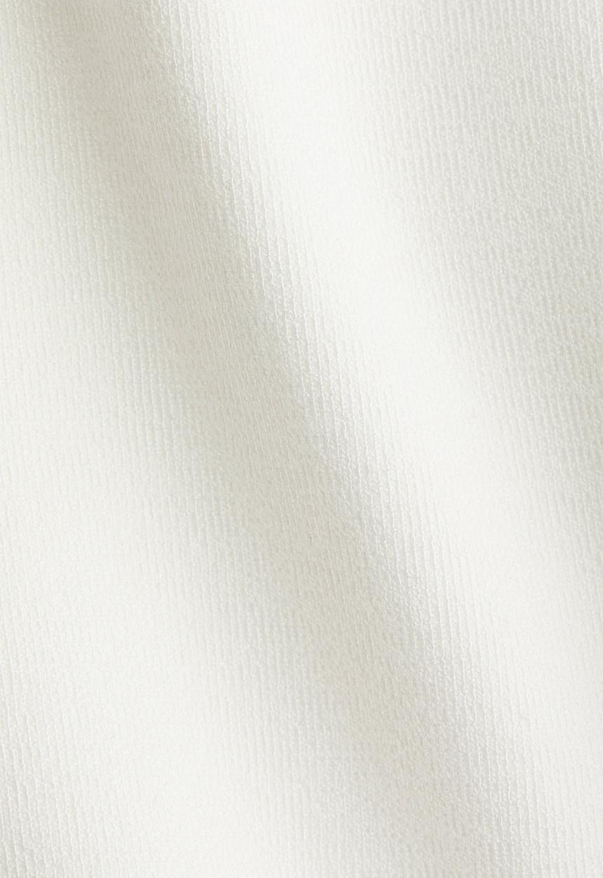 H&M - Collared interlock top - white