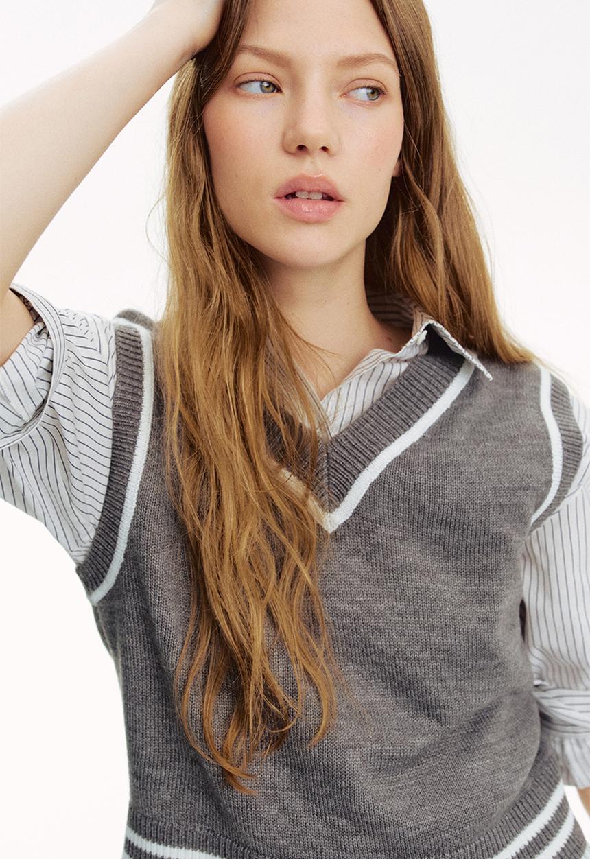 H&M - Sweater vest - grey 