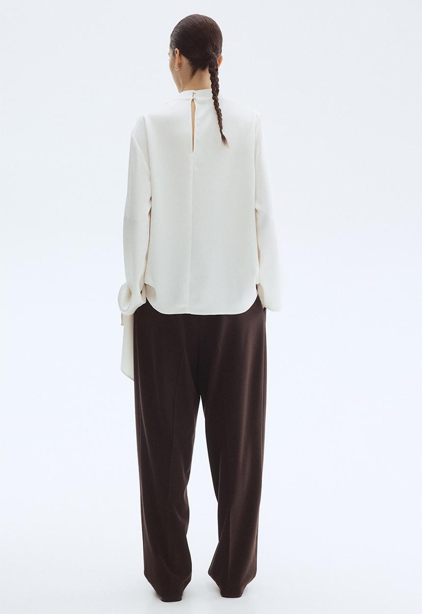 H&M - Tailored belted trousers - dark brown
