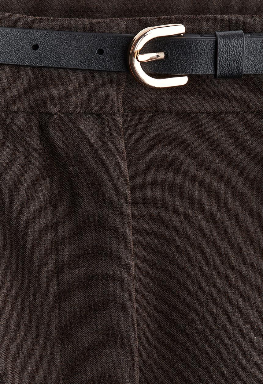 H&M - Tailored belted trousers - dark brown