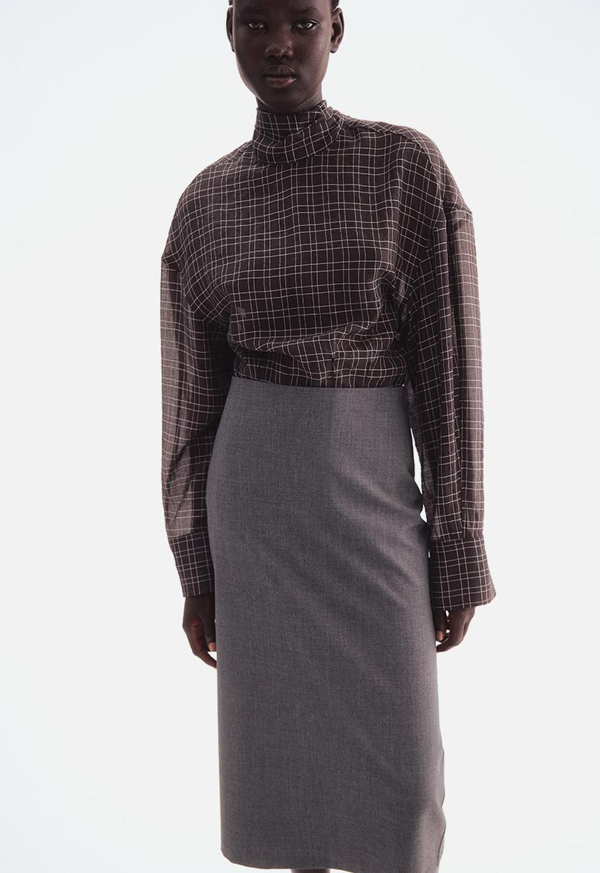 H&M - Pencil skirt - grey marl