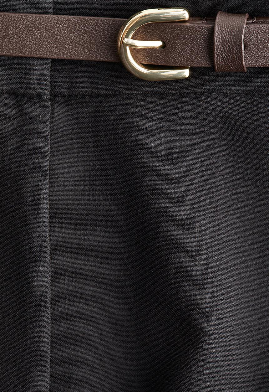 H&M - Tailored belted trousers - black