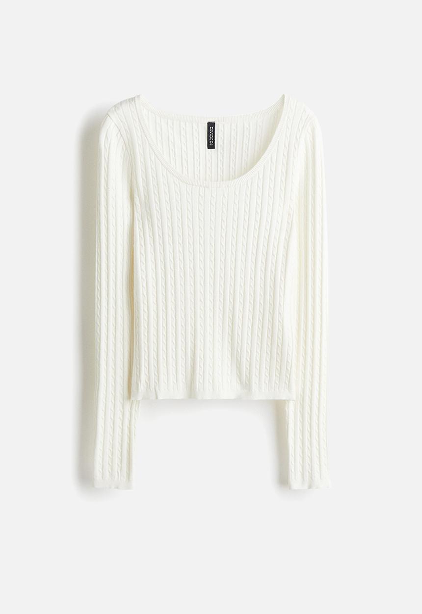 H&M - Cable-knit jumper - white