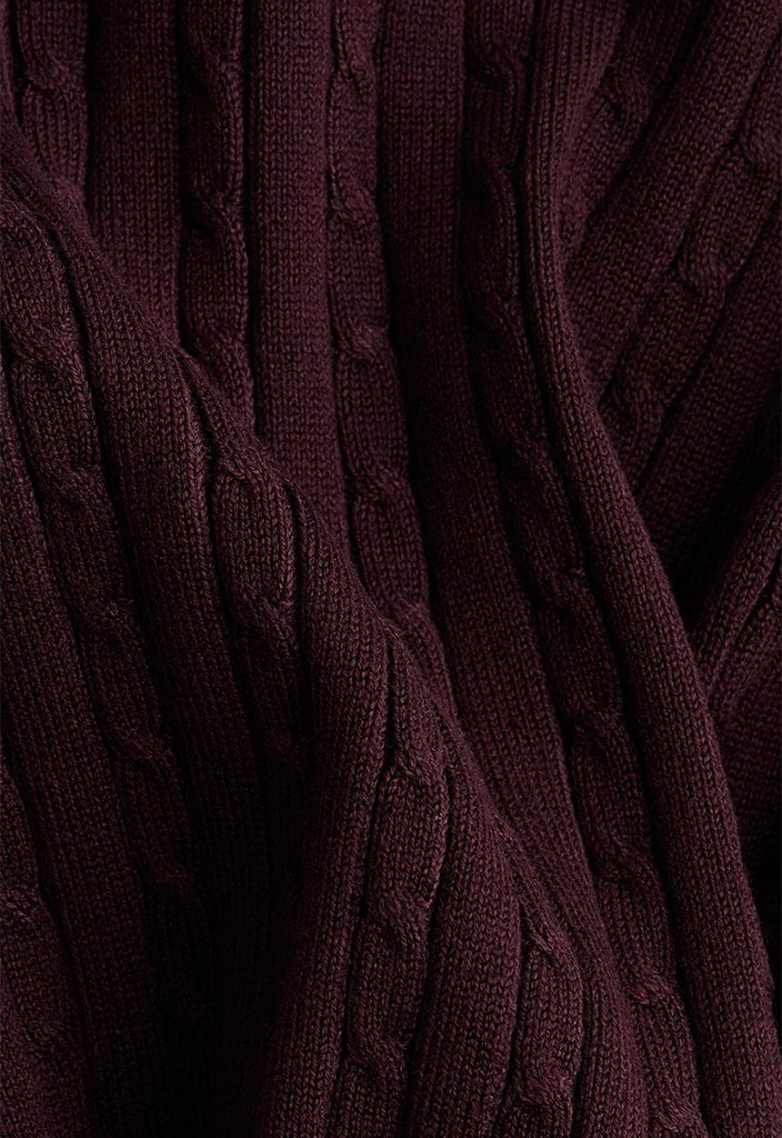 H&M - Cable-knit jumper - dark burgundy 