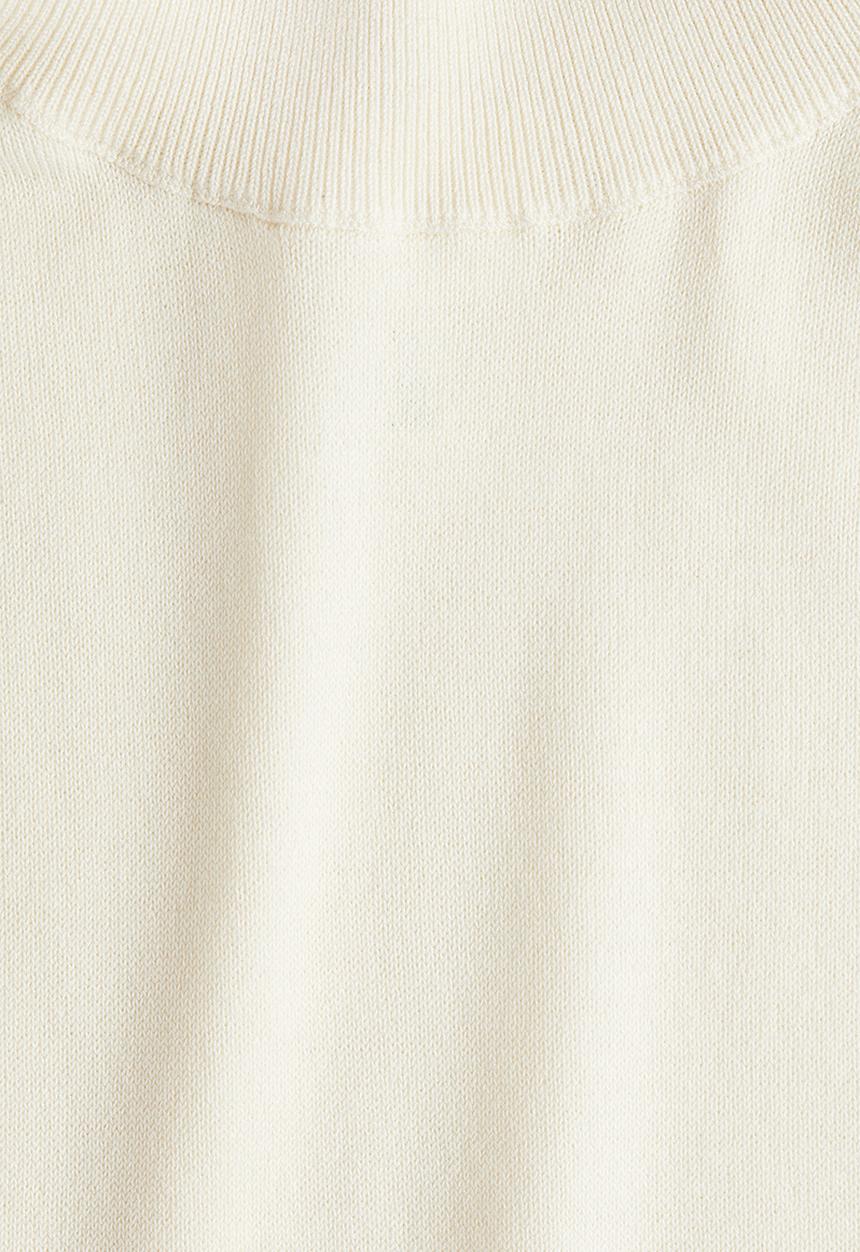 H&M - Fine-knit polo-neck top - cream