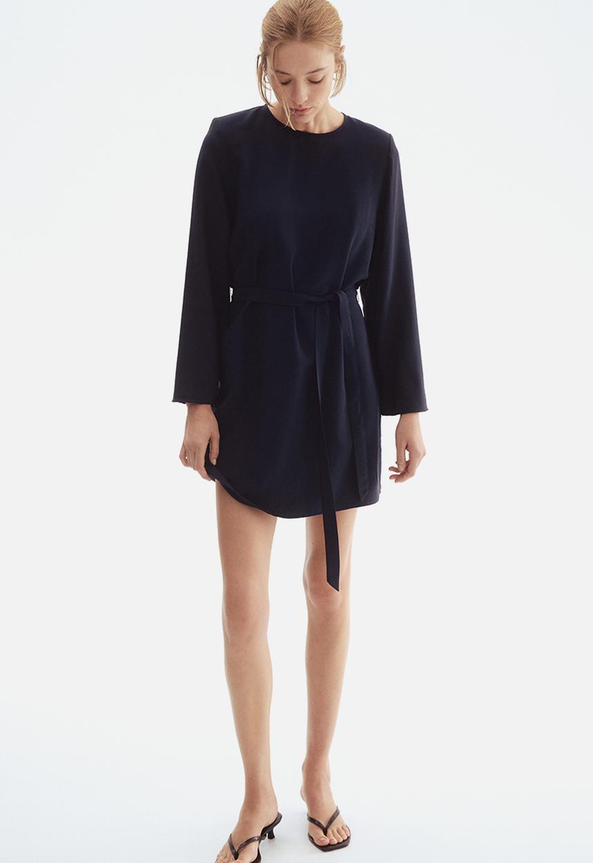 H&M - Tie-belt dress - blue