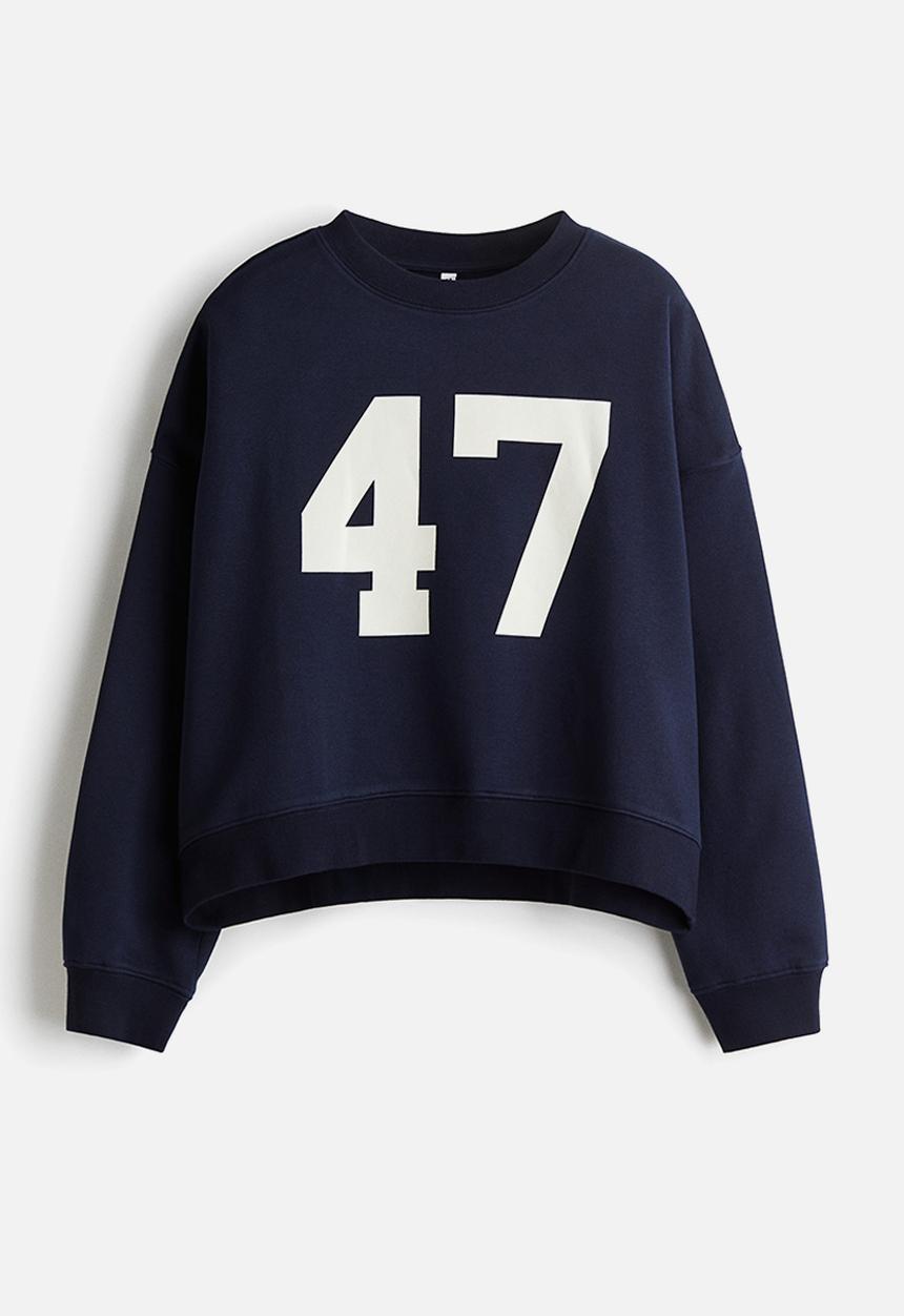 H&M - Oversized sweatshirt - navy blue 47