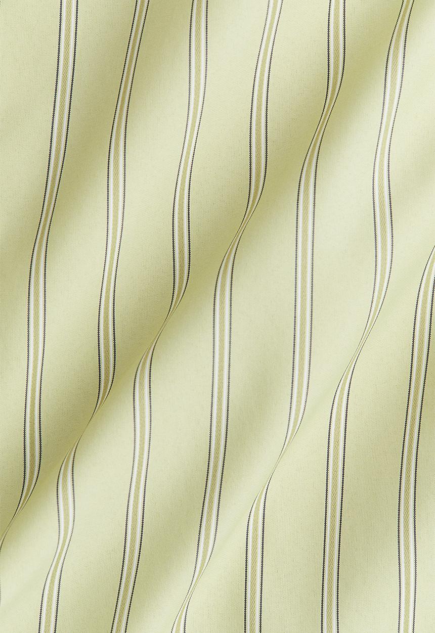 H&M - A-line shirt dress - light green/striped