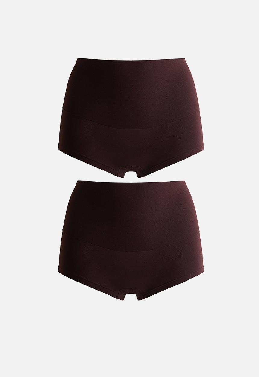 H&M - 2-Pack medium shape shortie briefs - dark brown