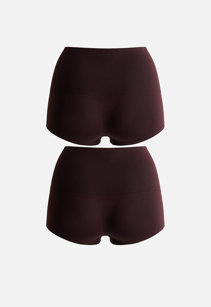 H&M - 2-Pack medium shape shortie briefs - dark brown