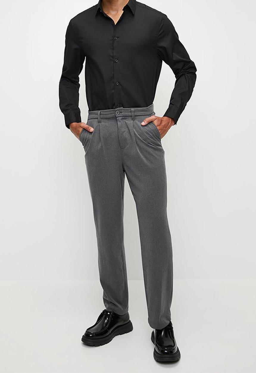 H&M - Regular fit easy-iron shirt - black