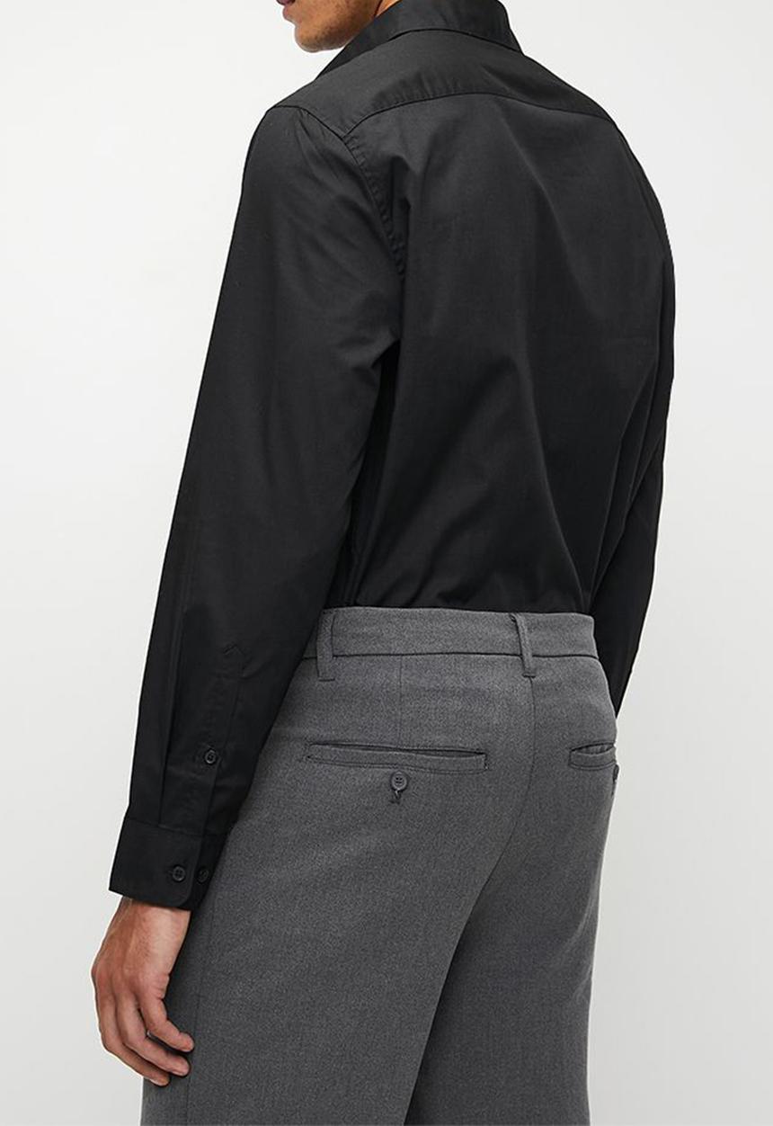 H&M - Regular fit easy-iron shirt - black