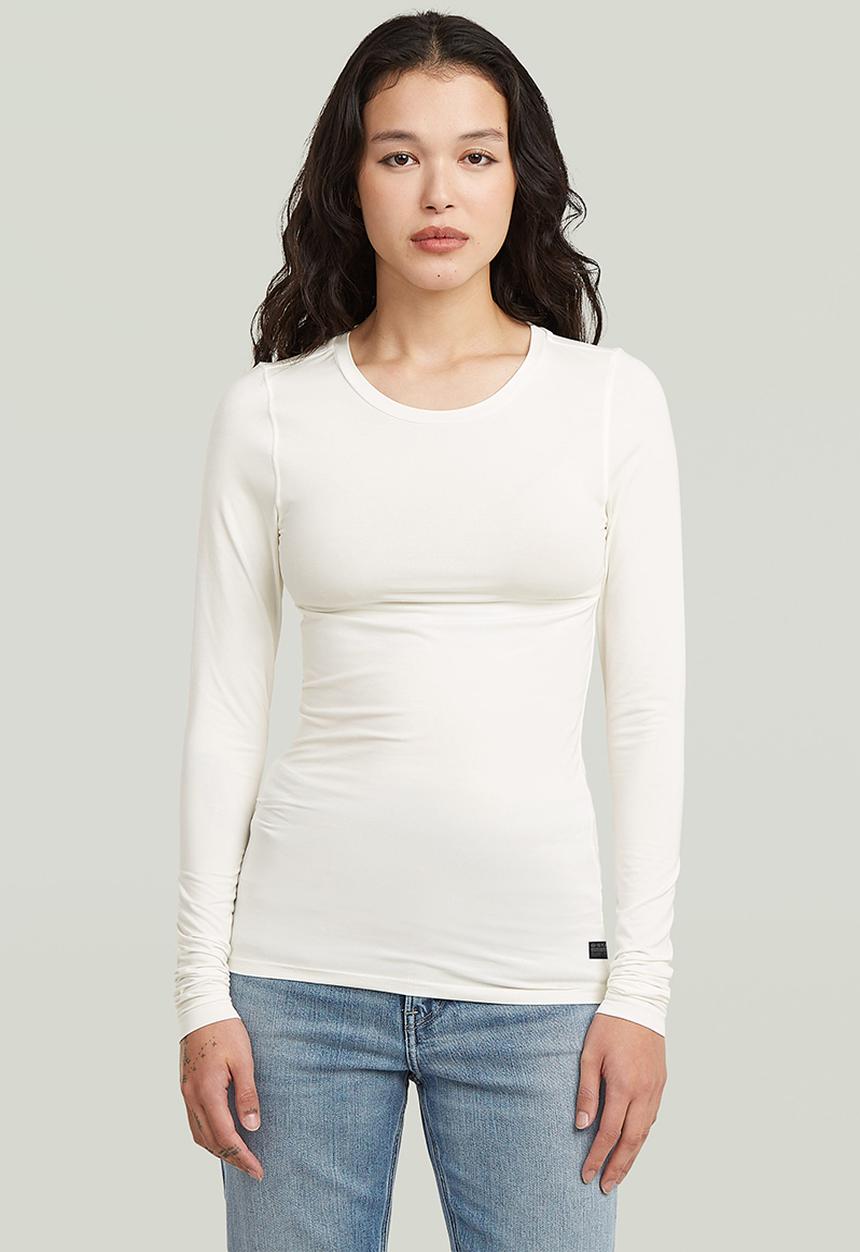 G-STAR - 2nd skin r t long sleeve wmn - Milk