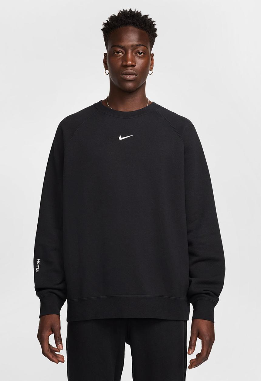 Nike - NOCTA  Fleece CS Crew Sweatshirt- Black/White