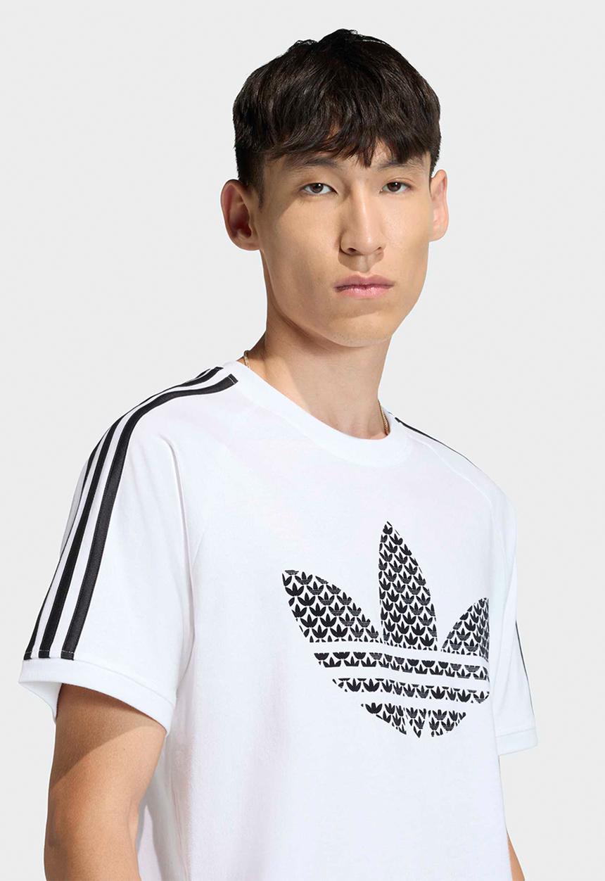adidas Originals - Monogram Infill  3Stripe Tee - White