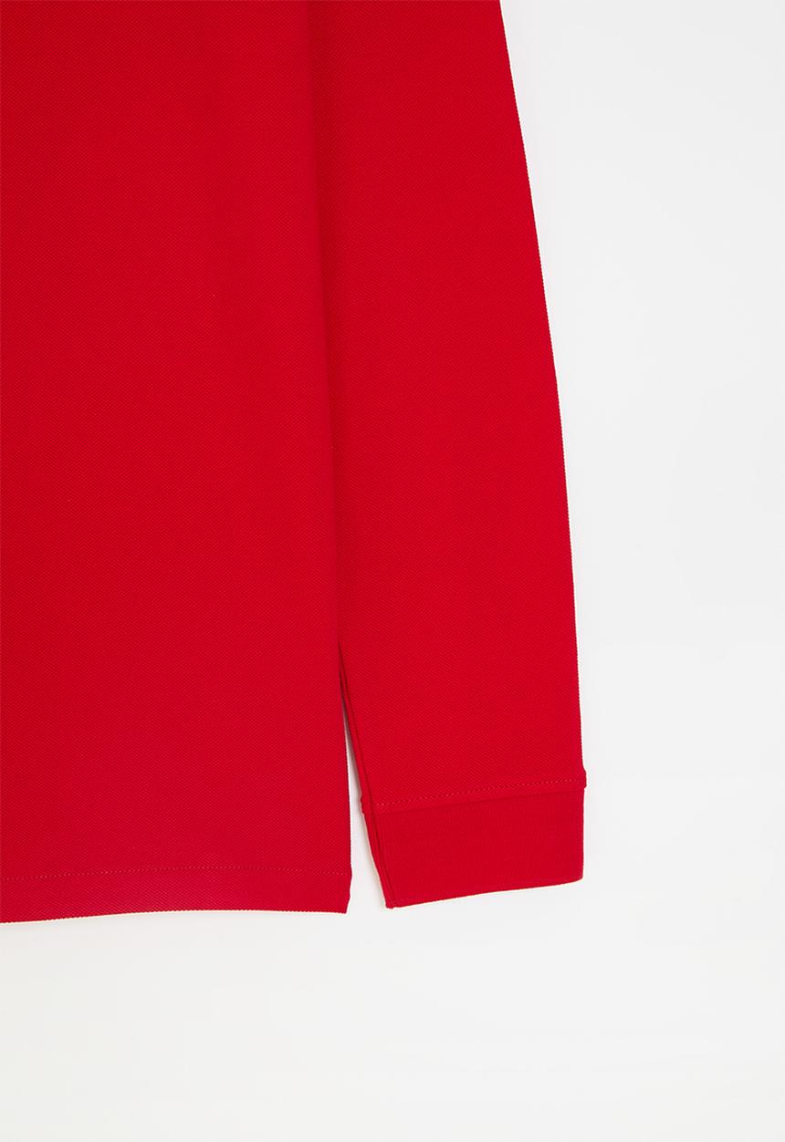 POLO - Boys robert long sleeve golfer - red
