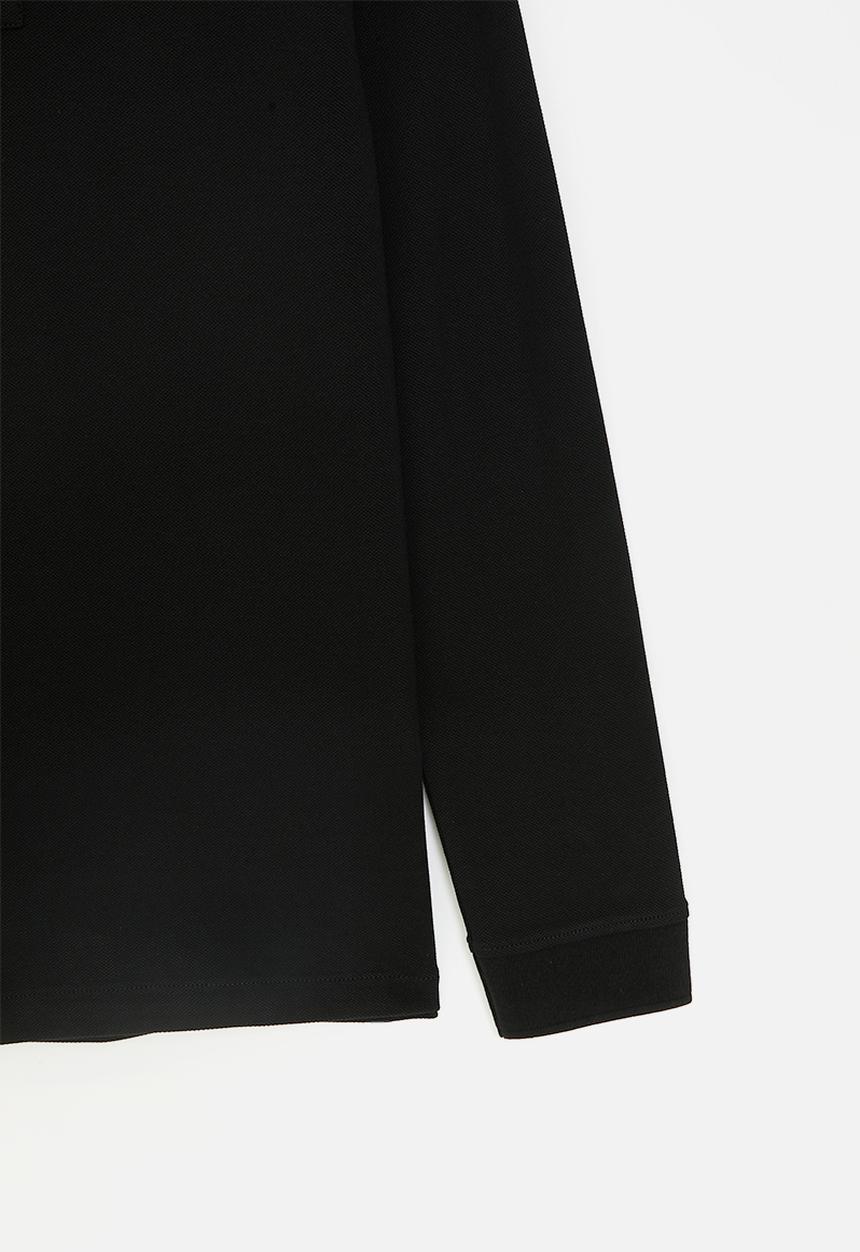 POLO - Boys robert long sleeve golfer - black