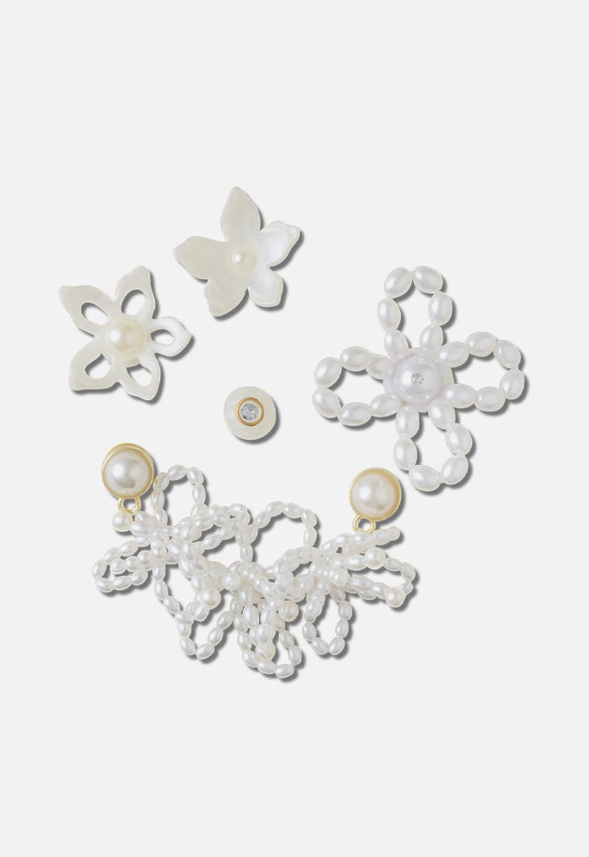 Crocs - White Pearl Beaded 5 Pack - Multi