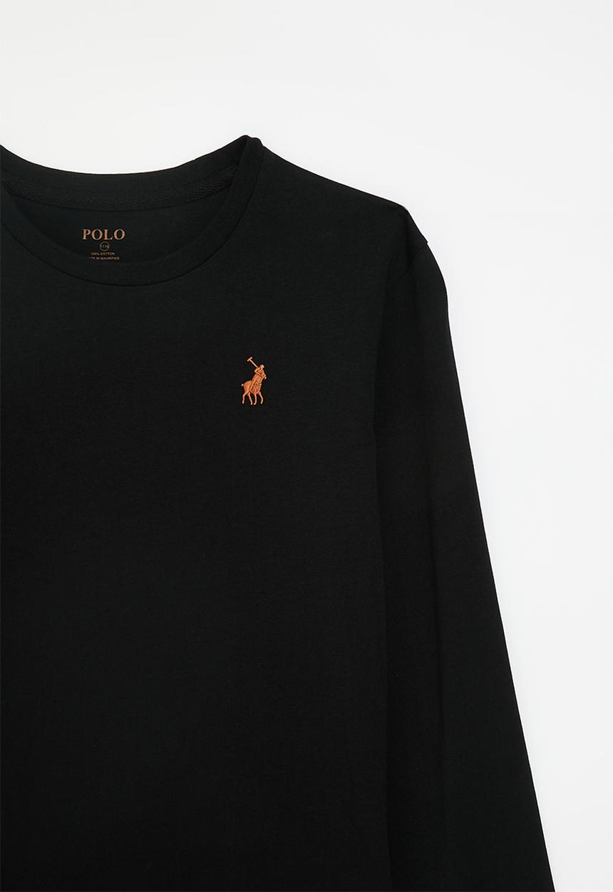 POLO - BOYS ASHTON LS TEE - BLACK