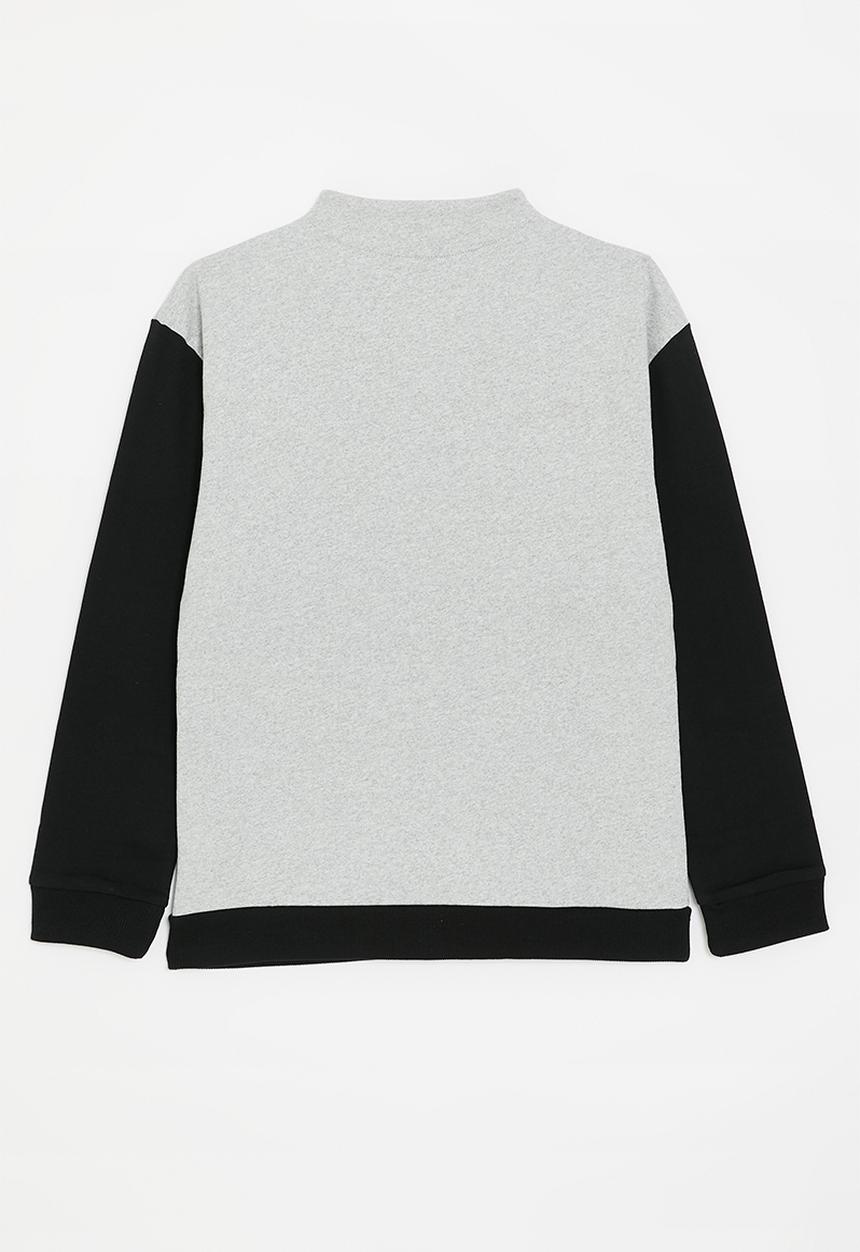 POLO - Boys anthony high neck sweater - black & grey