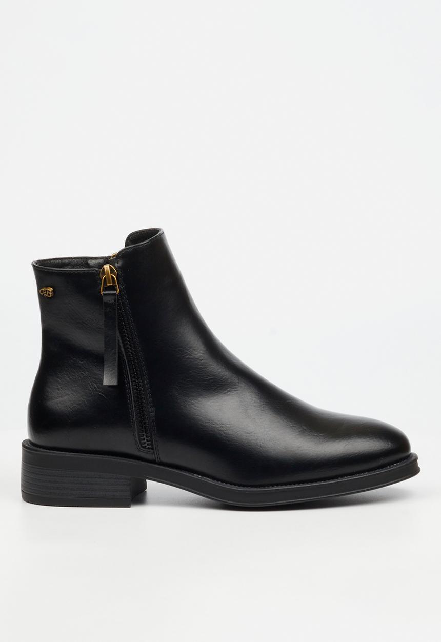 Deer 1 side zip ankle boot - black