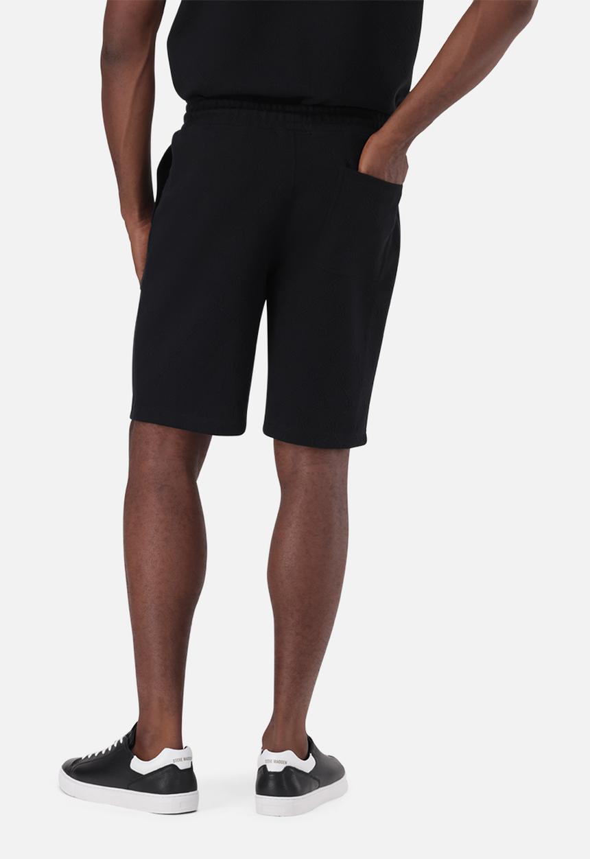 Steve Madden - Jasper Jacquard Embossed Shorts - Black
