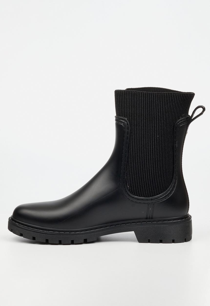 Viabeach - Puddle 2 ribbed sock rain boot - black