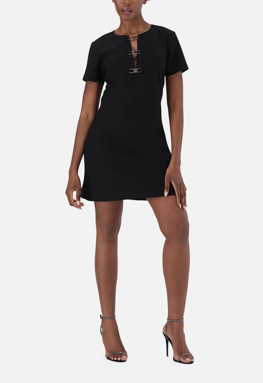 Steve Madden - Ladies maya short dress with buckles - black