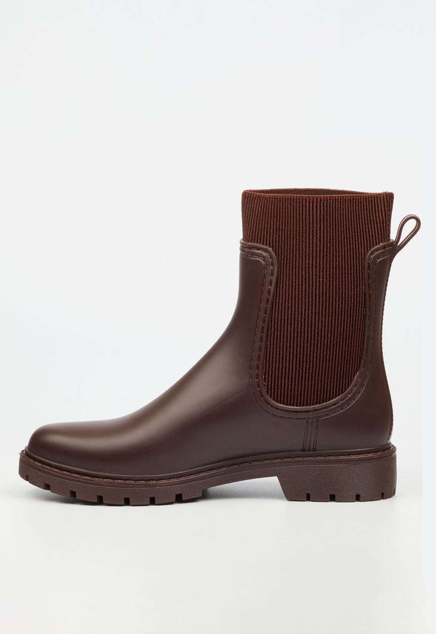 Viabeach - Puddle 2 ribbed sock rain boot - chocolate