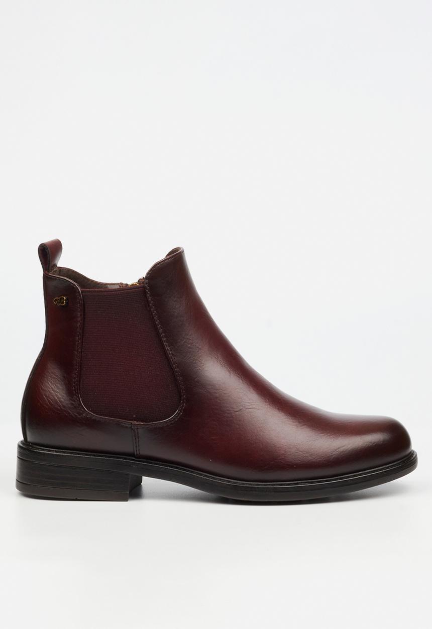 Miss Black - Victoria 5 chelsea ankle boot - burgundy