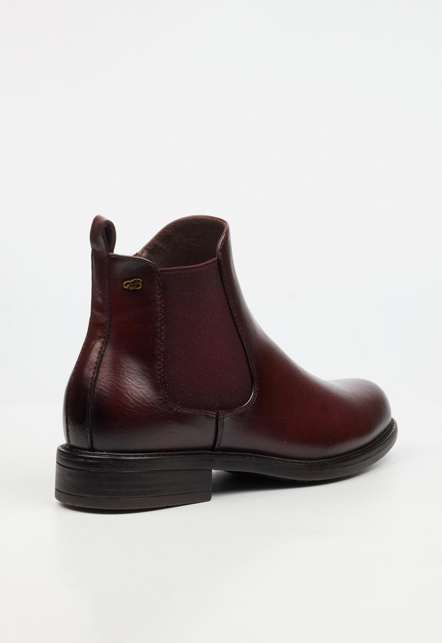 Miss Black - Victoria 5 chelsea ankle boot - burgundy