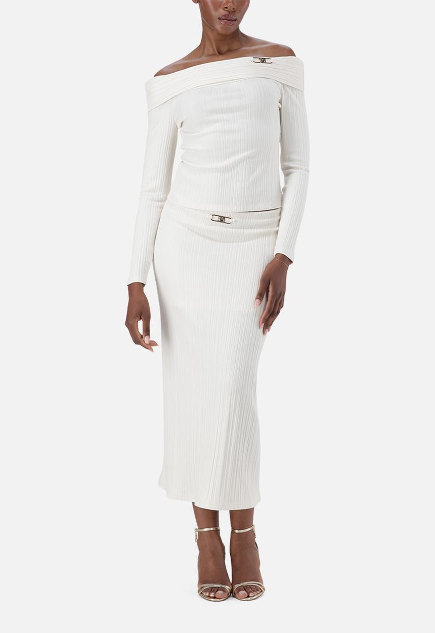 Steve Madden - Ladies diane midi modal skirt - cream
