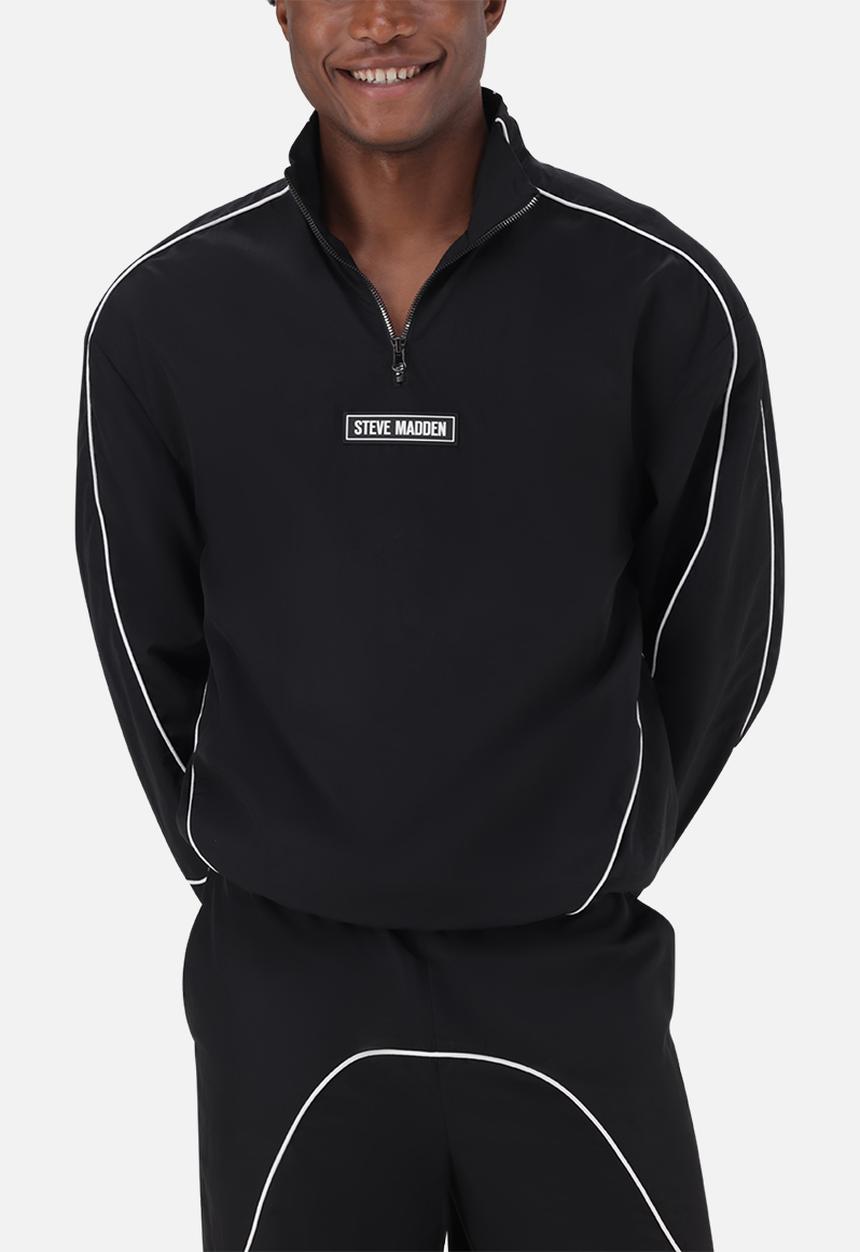 Steve Madden - Plato Piping Track Top - Black/White