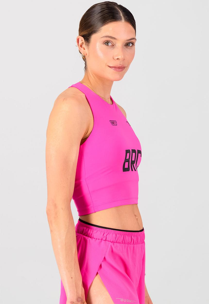 Burnt  - Speedracer supportive tank - electric pink