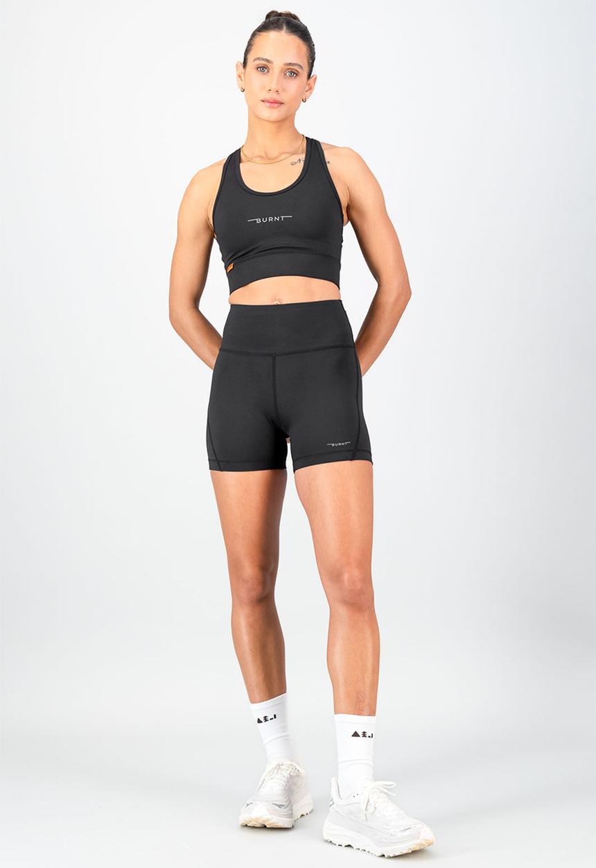 Burnt  - Traverse 4-inch short - black