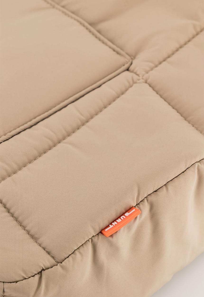 Burnt  - Quilted Tote Bag - Cashew