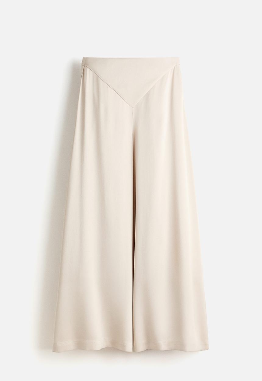 H&M - Wide-leg trousers - light beige